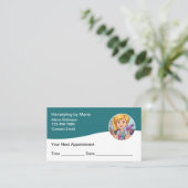 Cartes de rendez-vous pour coiffeur à la mode (Debout devant)