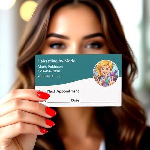 Cartes de rendez-vous pour coiffeur à la mode