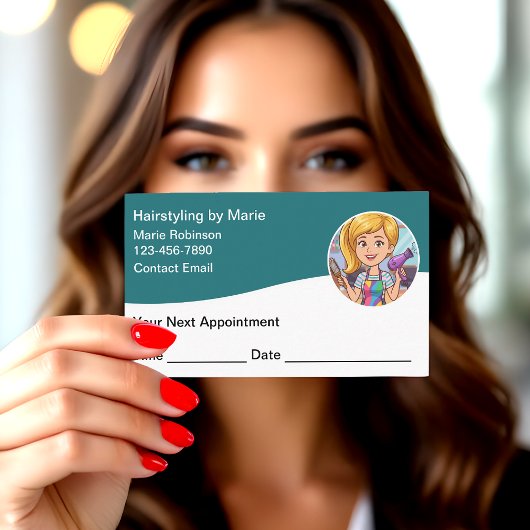 Cartes de rendez-vous pour coiffeur à la mode