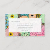 Cartes de rendez-vous pour la peinture florale (Dos)