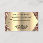 Cartes de rendez-vous pour les clous de maquillage (Dos)