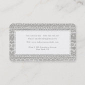 Cartes de rendez-vous pour les créateurs de dentel (Dos)