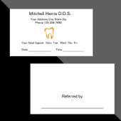 Cartes de rendez-vous pour les dentistes