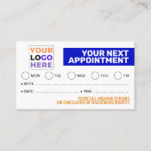 Cartes de rendez-vous pour logo professionnel simp (Devant)