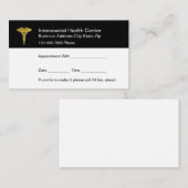 Cartes de rendez-vous pour Symbole simple ton or C (Devant / Derrière)