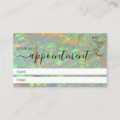 Cartes de rendez-vous professionnelles Green Opal (Devant)