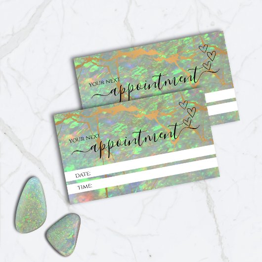 Cartes de rendez-vous professionnelles Green Opal