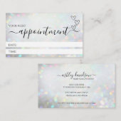 Cartes de rendez-vous professionnelles pour poussi (Devant / Derrière)