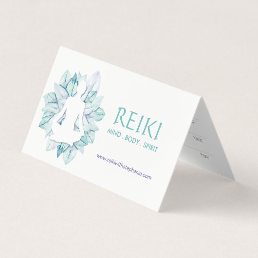 Cartes de rendez-vous Reiki/Yoga (Devant)