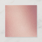 Cartes de rendez-vous Rose Gold Foil Calendrier (Dos)