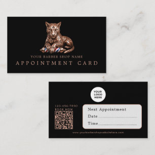 Cartes de rendez-vous Rose Gold Panther pour salon