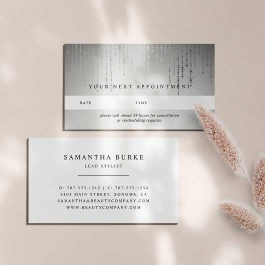 Cartes de rendez-vous Silver Rain