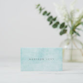 Cartes de rendez-vous Turquoise Minimaliste (Debout devant)