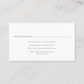 Cartes de rendez-vous turquoises peintes florales (Dos)