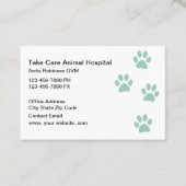 Cartes de rendez-vous vétérinaires de l'hôpital an (Devant)