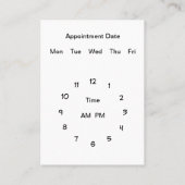 Cartes de rendez-vous vétérinaires pour animaux fa (Dos)