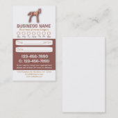 Cartes de rendez-vous vétérinaires pour le cheval  (Devant / Derrière)