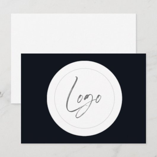Cartes de repérage logo noir et blanc modifiables (Devant / Derrière)