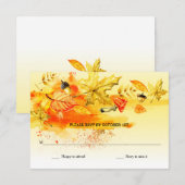 Cartes de réponse à la palette d'automne (Devant / Derrière)