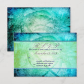 Cartes de réponse à l'aquarelle de plage Abstraite (Devant / Derrière)