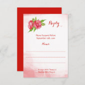 Cartes de réponse à l'aquarelle de Poppy (Devant / Derrière)