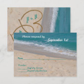 Cartes de réponse à l'invitation de mariage sur la (Devant / Derrière)