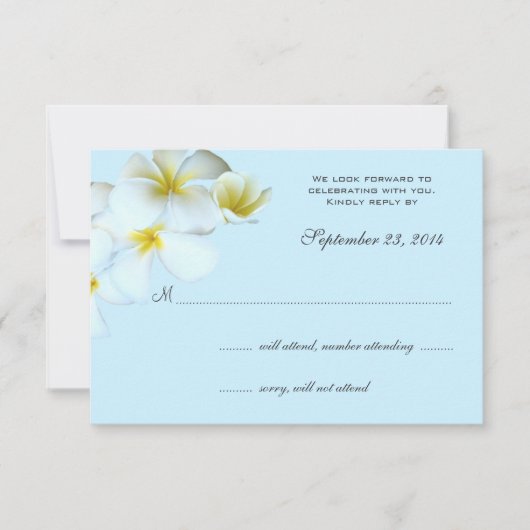 Cartes de réponse à une invitation de mariage avec (Devant)