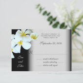Cartes de réponse à une invitation de mariage noir (Debout devant)
