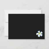 Cartes de réponse à une invitation de mariage noir (Dos)
