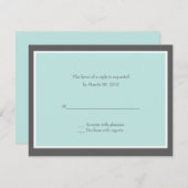 Cartes de réponse Aqua et Grey (Devant / Derrière)