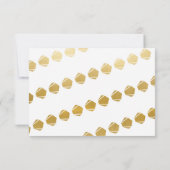 Cartes de réponse Art Déco RSVP années 1920 Or Bla (Dos)