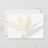 Cartes de réponse au menu de mariage blanc Bird of (Dos)