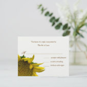 Cartes de réponse au tournesol (Debout devant)