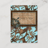 Cartes de réponse aux mariages de plage Hibiscus b (Dos)