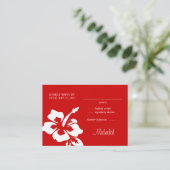 Cartes de réponse aux mariages de plage Hibiscus R (Debout devant)