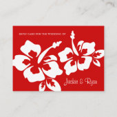Cartes de réponse aux mariages de plage Hibiscus R (Dos)