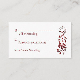 Cartes de réponse aux papillons rouges