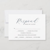 Cartes de réponse avec monogramme et choix de repa (Devant)