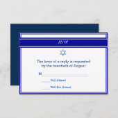 Cartes de réponse Bar Mitzvah (Devant / Derrière)