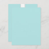 Cartes de réponse bat mitzvah {Light Turquoise} (Devant / Derrière)