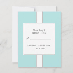 Cartes de réponse bat mitzvah {Light Turquoise}