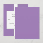Cartes de réponse bat mitzvah {Purple} (Devant / Derrière)