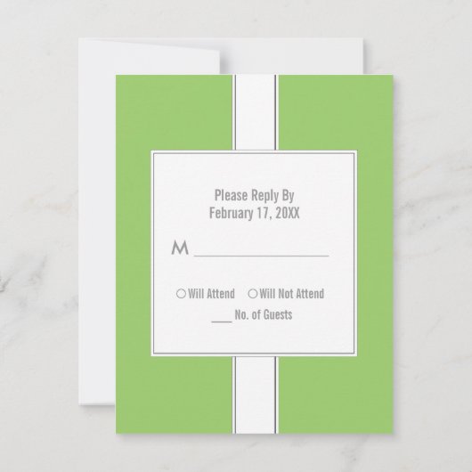 Cartes de réponse bat mitzvah {Vert clair} (Dos)