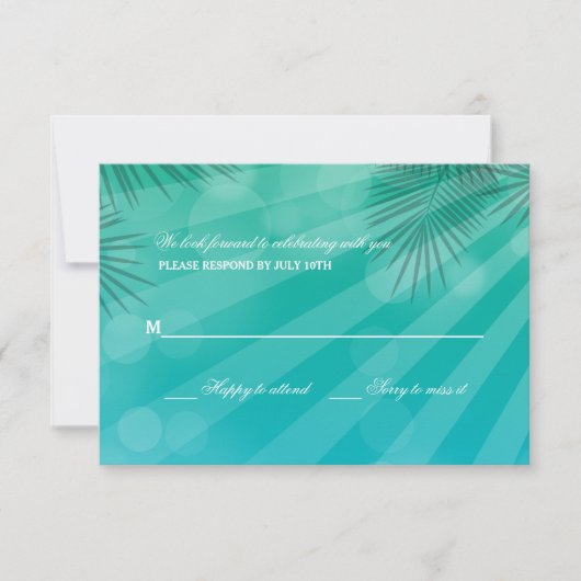 Cartes de réponse Blue Lagoon (Devant)