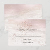 Cartes de réponse Blush Coastal de PixDezines, Sab (Devant / Derrière)