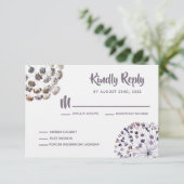 Cartes de réponse Boho Faire-part de mariage RSVP (Debout devant)