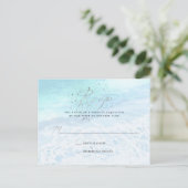 Cartes de réponse calligraphiées Crystal Blue Coas (Debout devant)