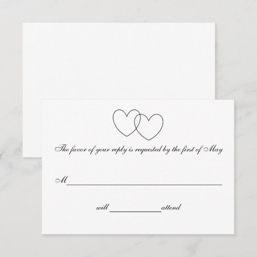 Cartes de réponse "Coeurs bloquées" (Devant / Derrière)