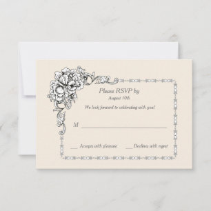 Cartes de réponse de beauté baroque