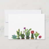 Cartes de réponse de fête de mariage Cactus RSVP a (Dos)